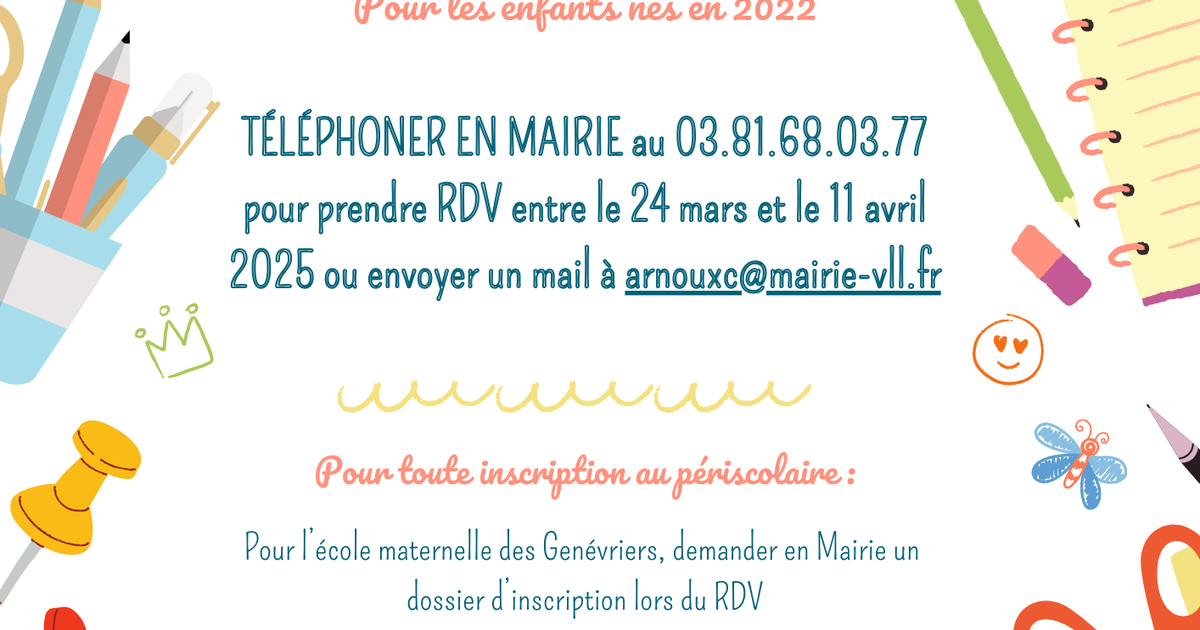 INSCRIPTIONS SCOLAIRES