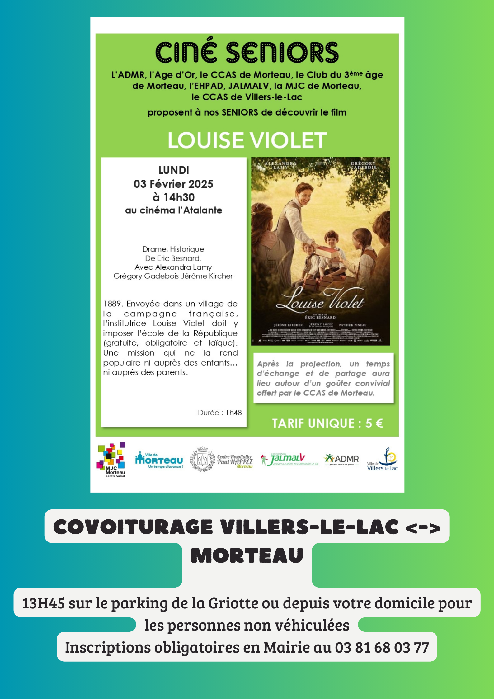 Affiche Covoit Louise Violet