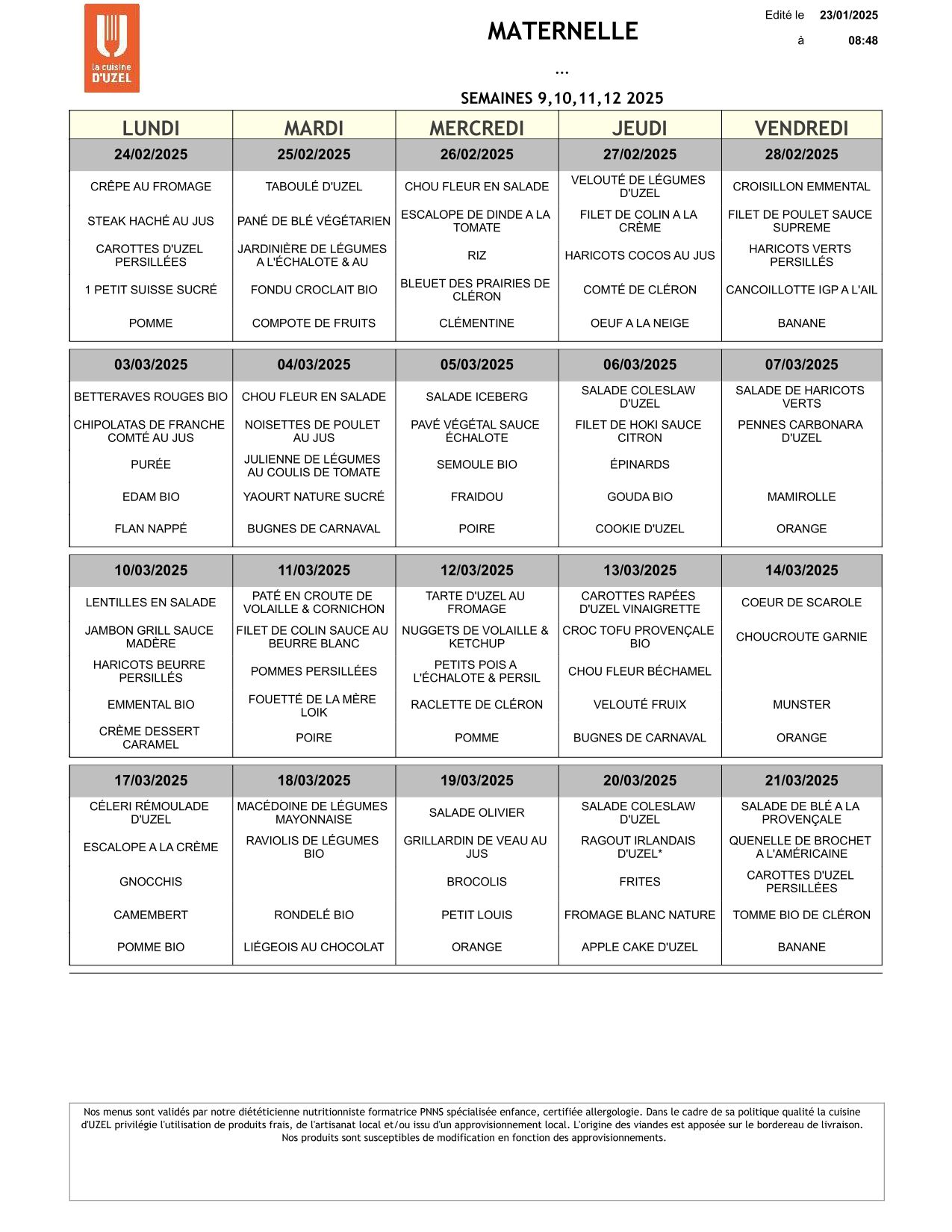 Menus Maternelle Du 24.02 Au 21.03.2025 Page 0001