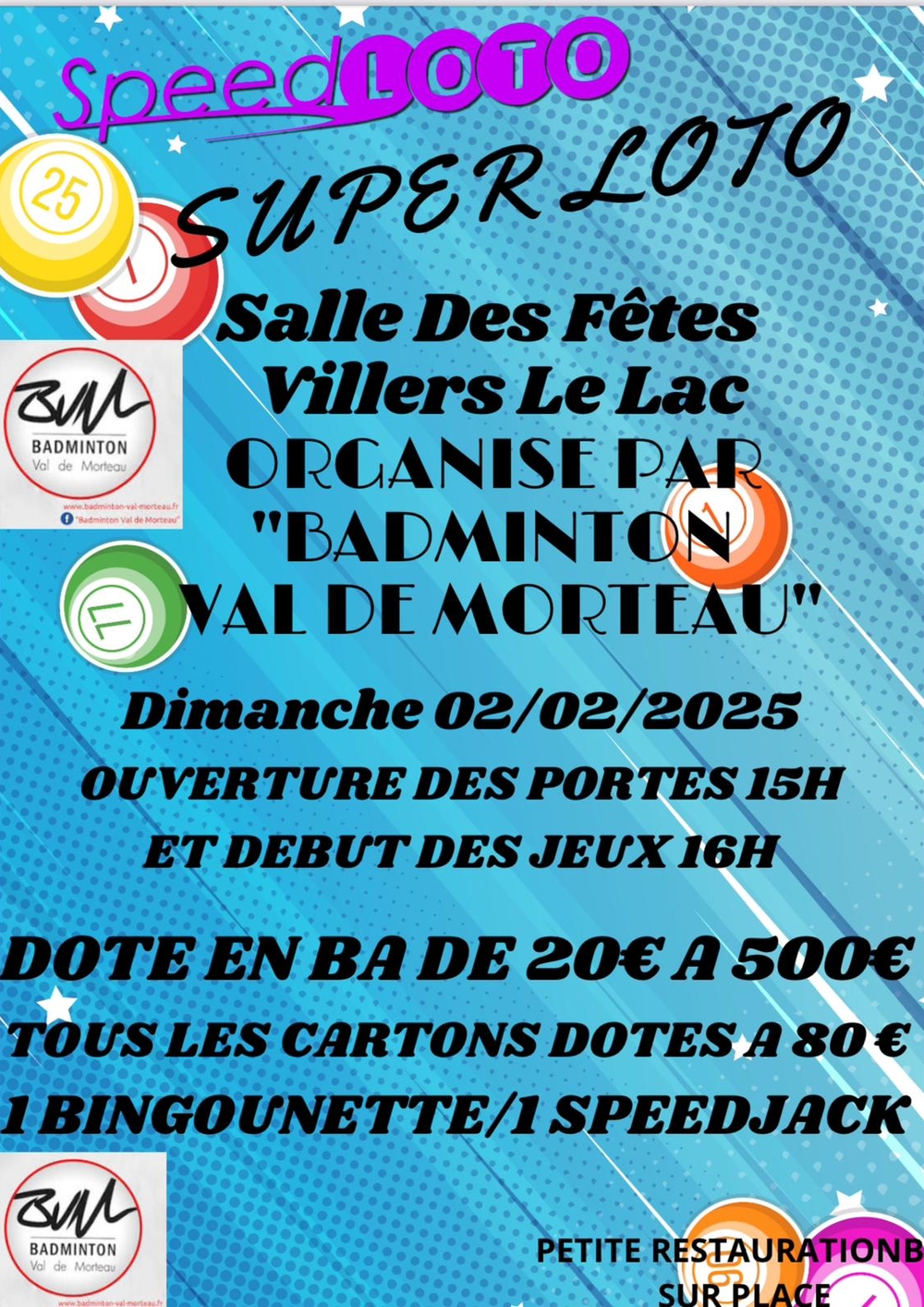 Loto du Badminton Val de Morteau